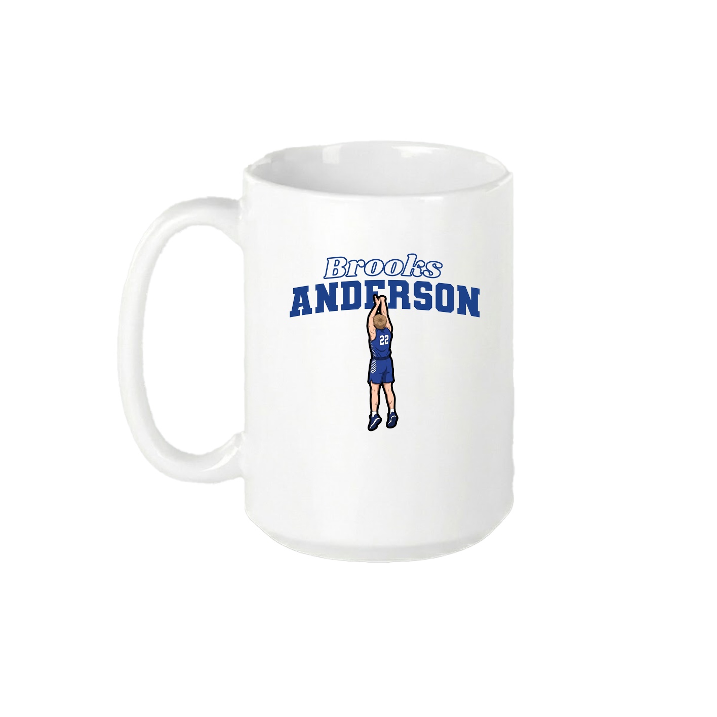 15oz Coffee Mug — Name Arch in White