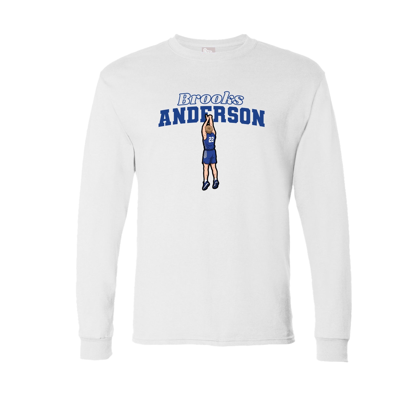 Long Sleeve Tee — Name Arch in White