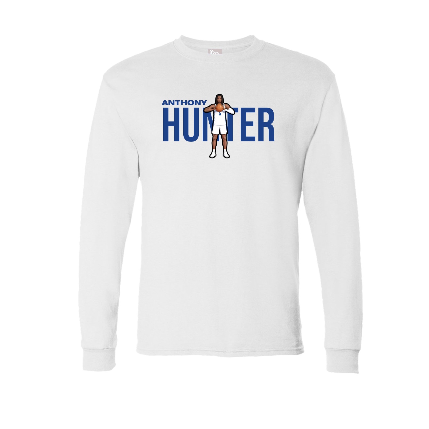 Long Sleeve Tee — Player Name in White