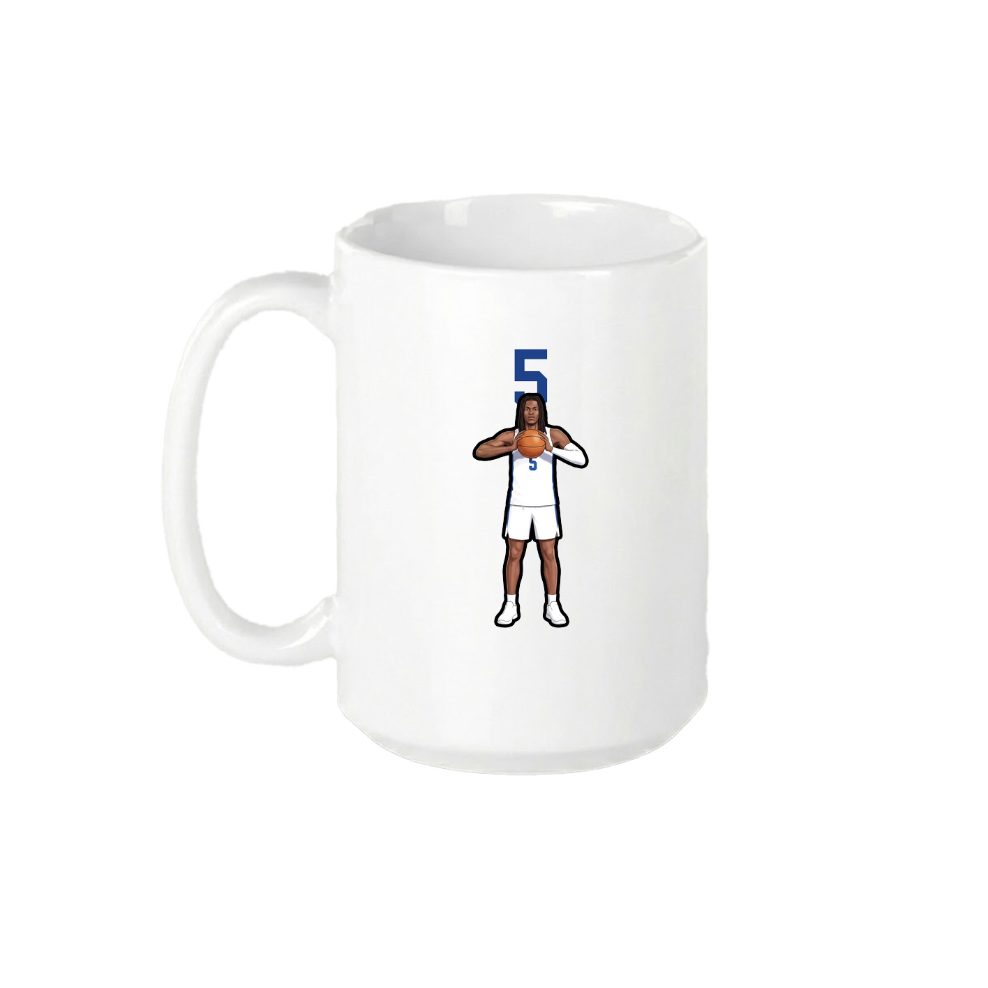 15oz Coffee Mug — Number Top in White