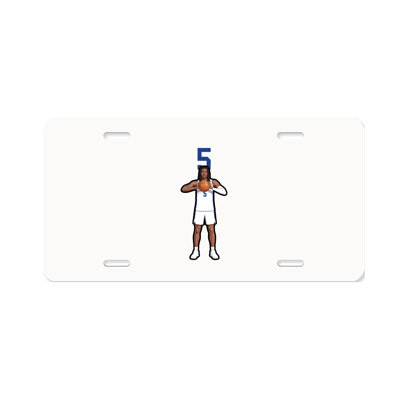 License Plate — Number Top in Classic