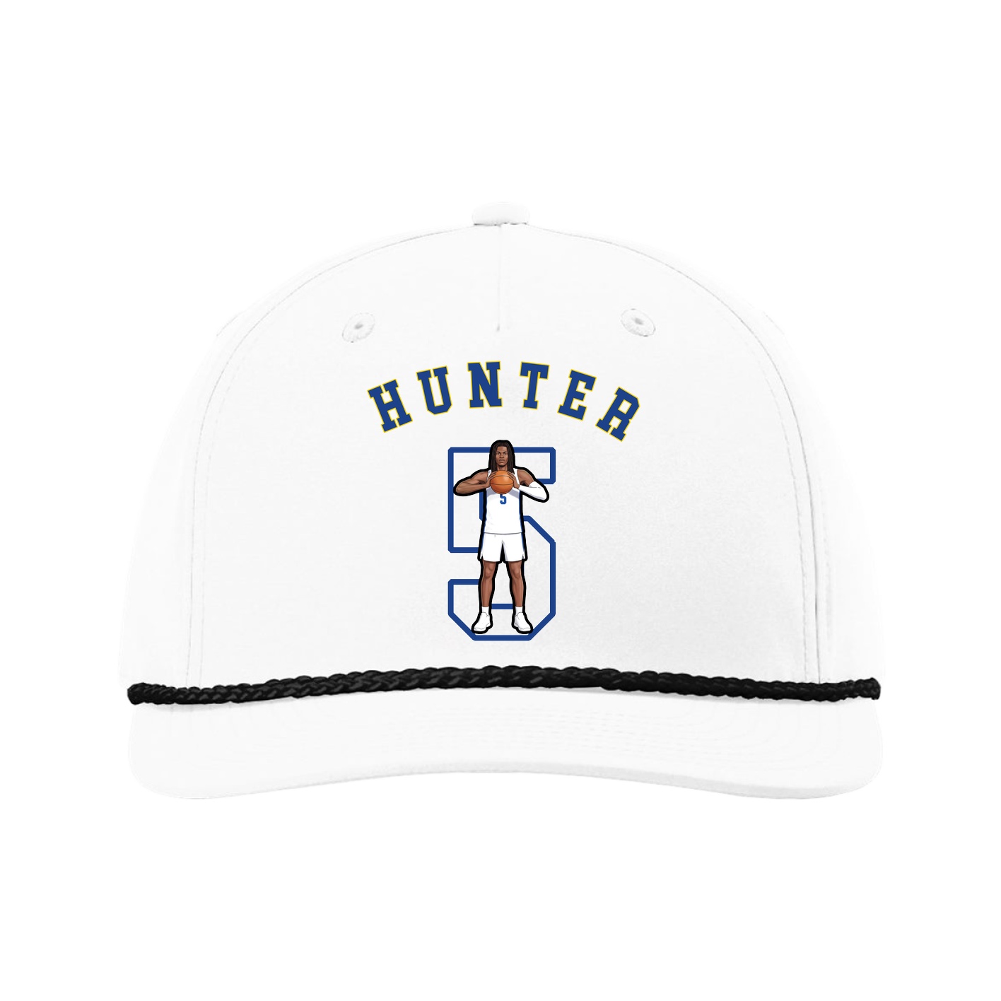 Five-Panel Classic Rope Cap — Shirsey Arch in White