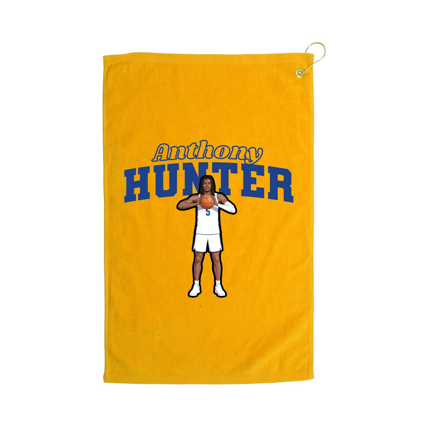 Golf Towel — Name Arch in Gold