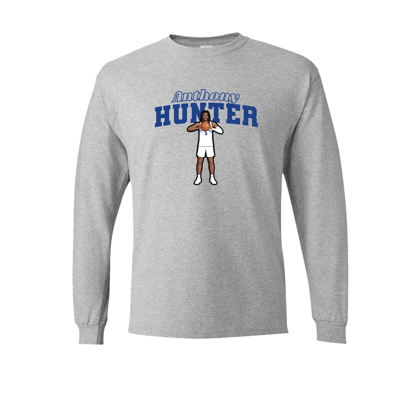 Long Sleeve Tee — Name Arch in Grey