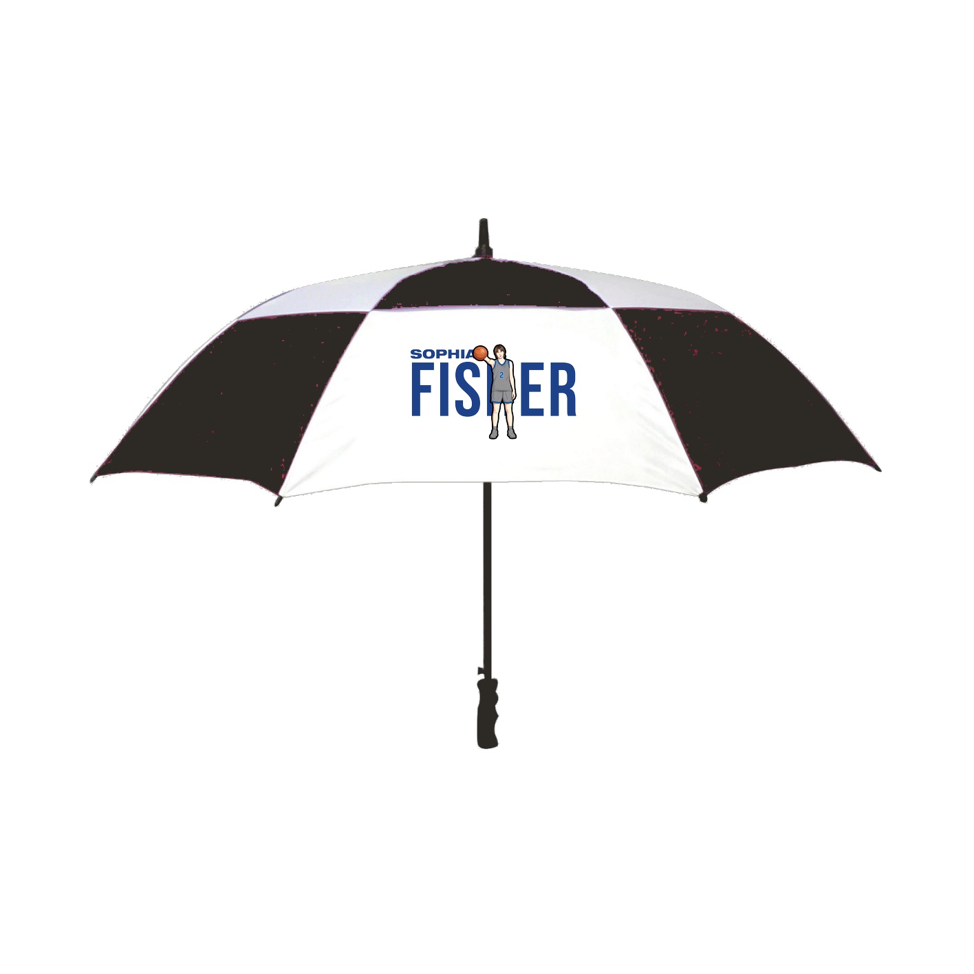 Golf Umbrella — Player Name in Black