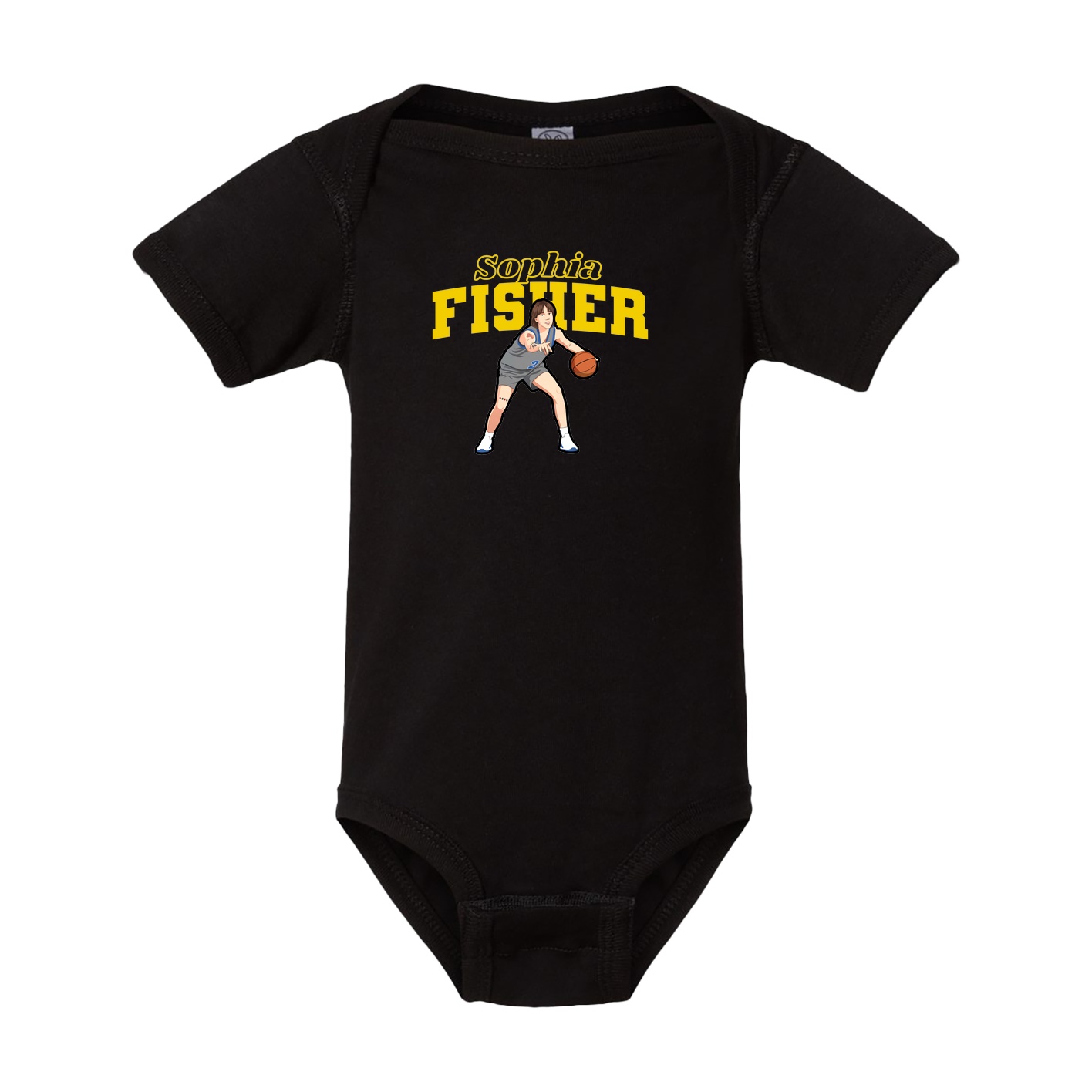 Baby Onesie — Name Arch in Black