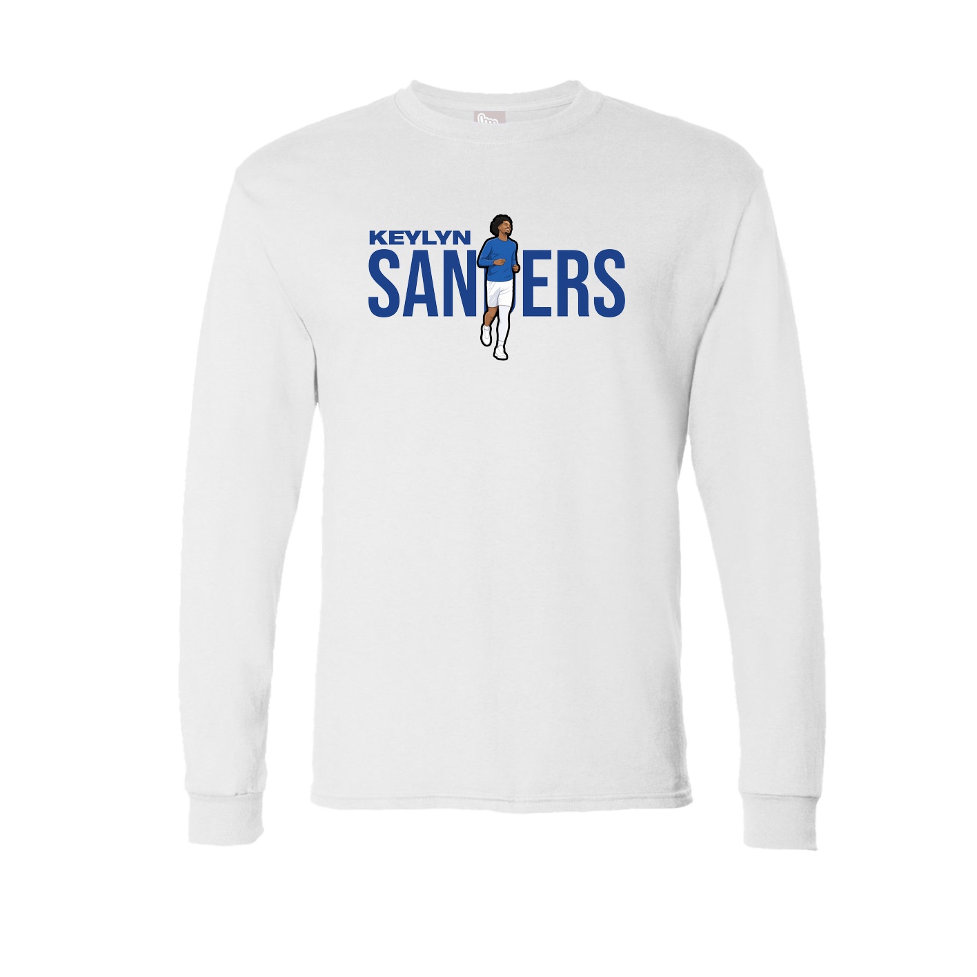 Long Sleeve Tee — Player Name in White