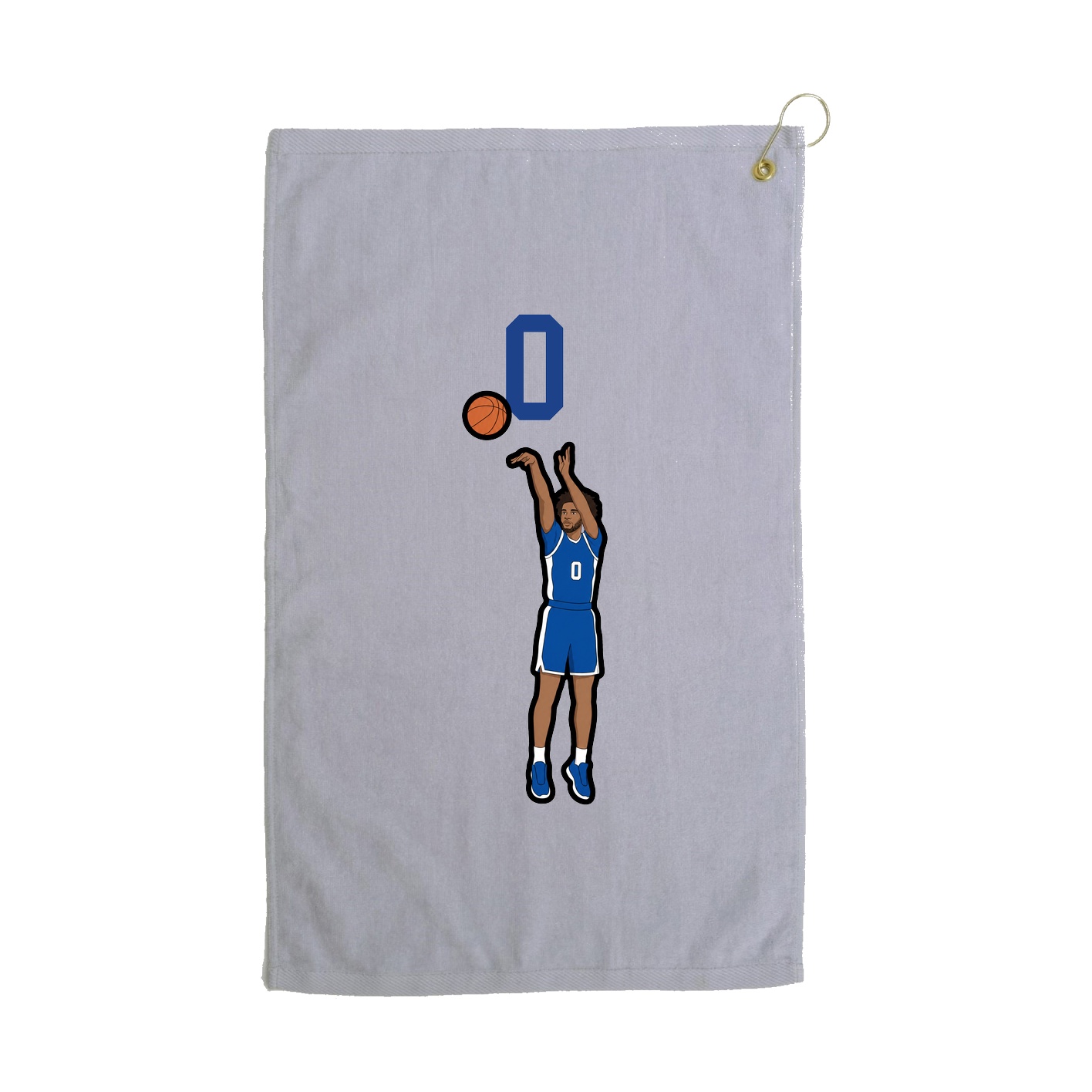 Golf Towel — Number Top in Grey