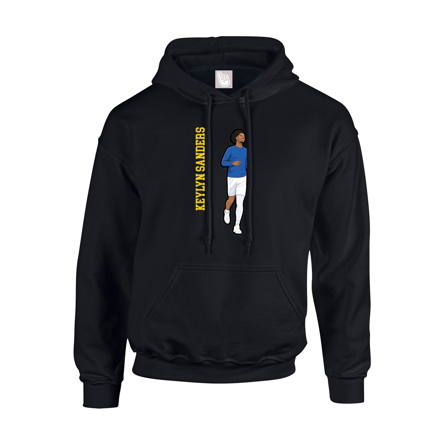 Youth Hoodie — Name Vertical in Black