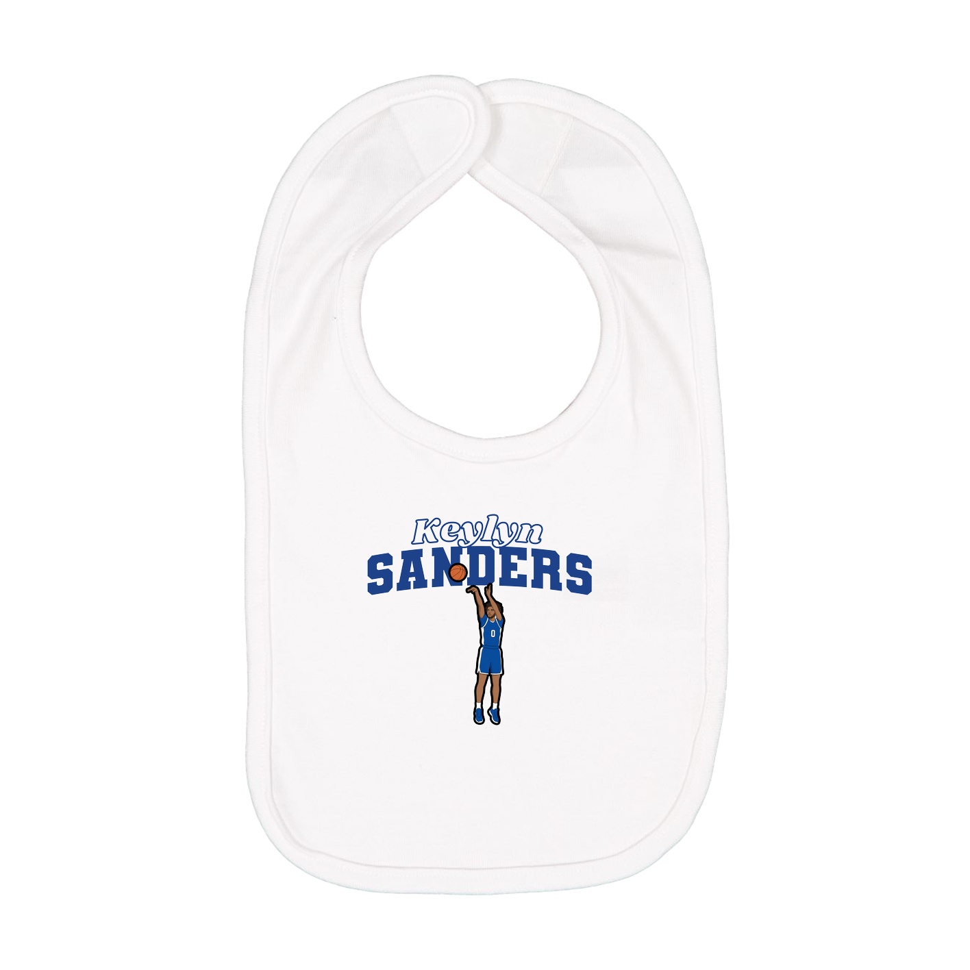 Infant Bib — Name Arch in White