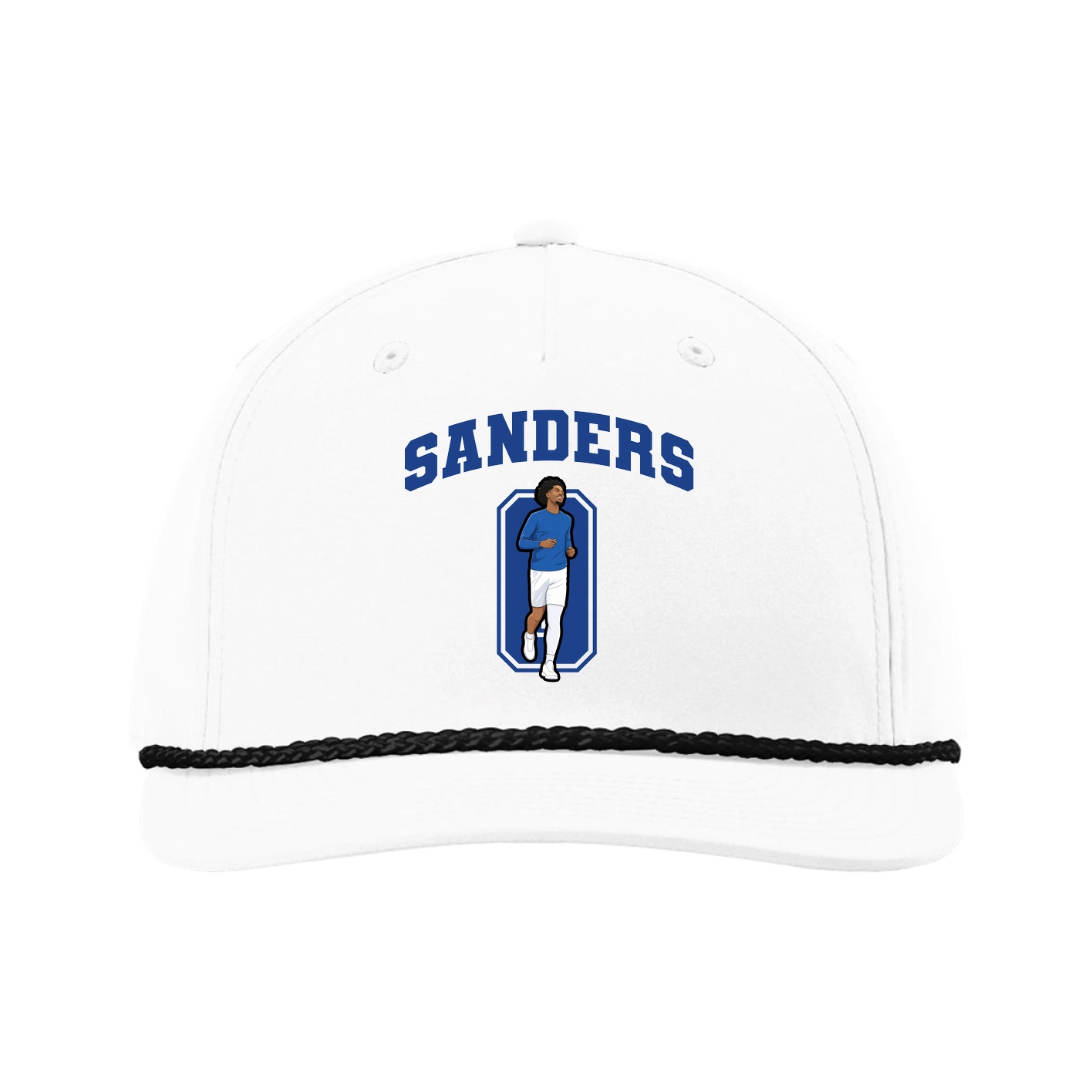 Five-Panel Classic Rope Cap — Number in White
