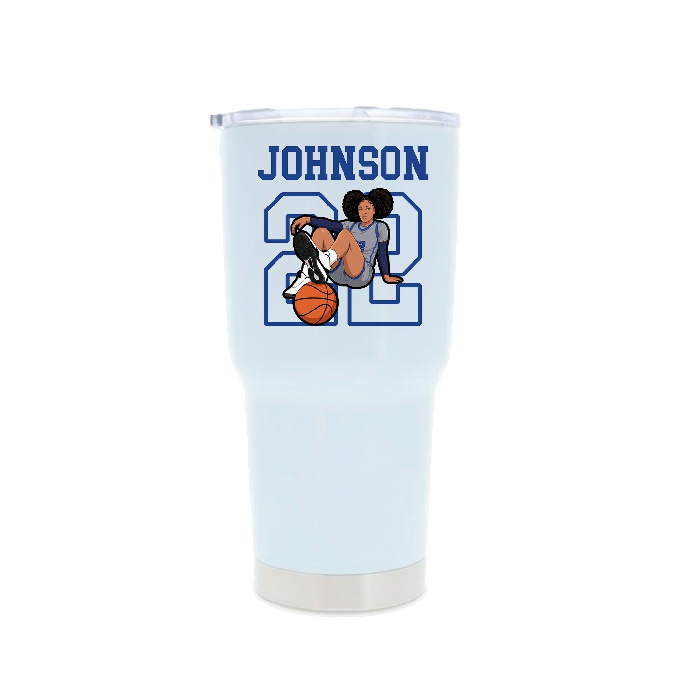 30oz Stainless Steel Tumbler — Shirsey in White