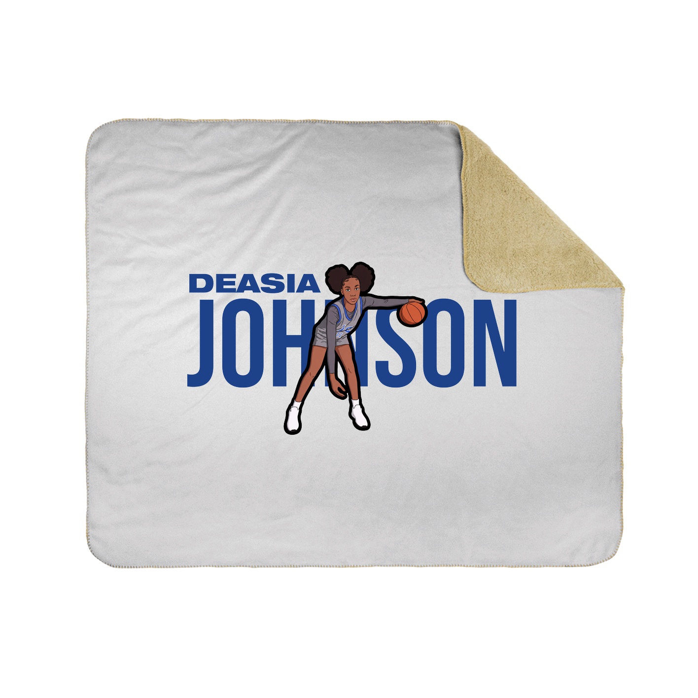 Throw Blanket — Player Name in White