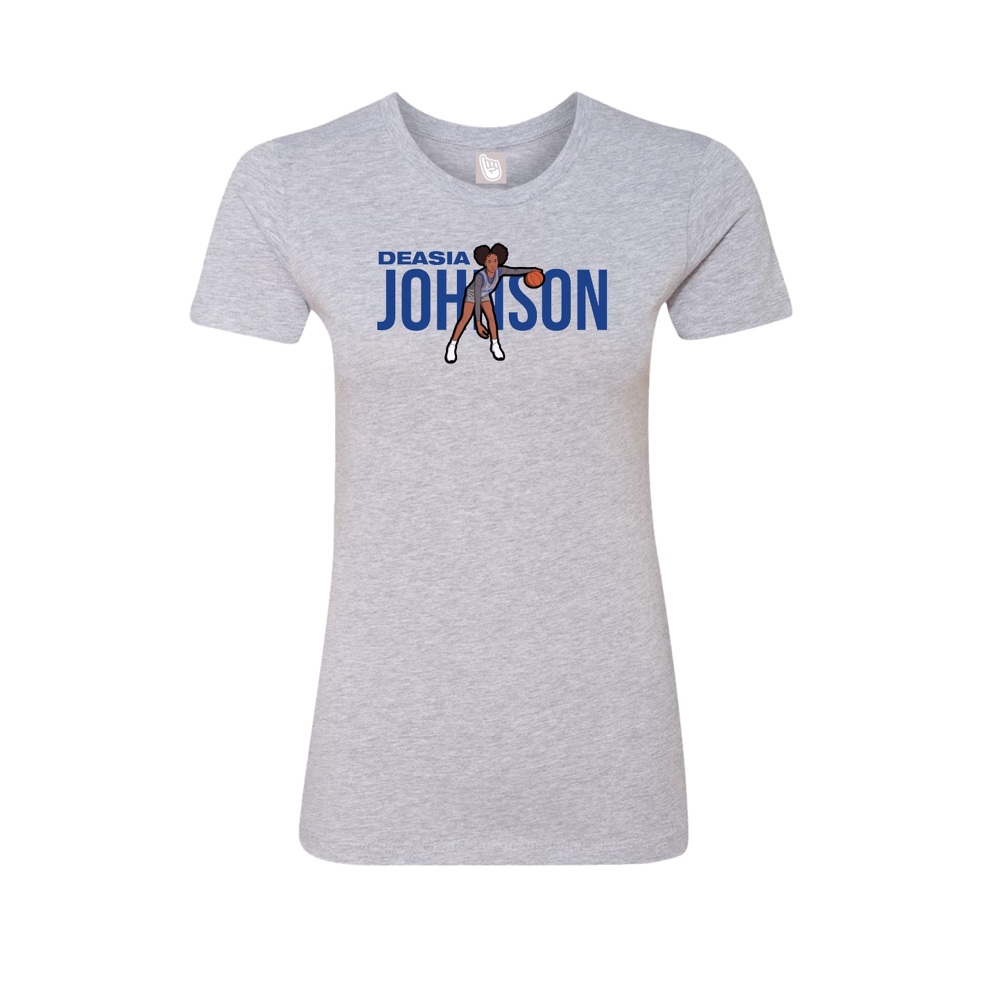 Fitted Women's Tee — Player Name in Grey