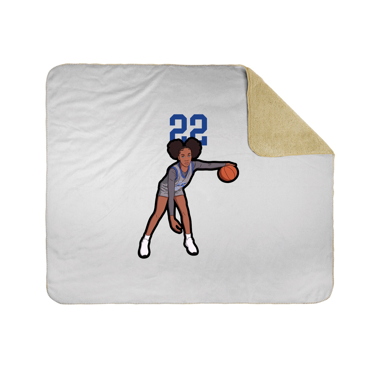 Throw Blanket — Number Top in White
