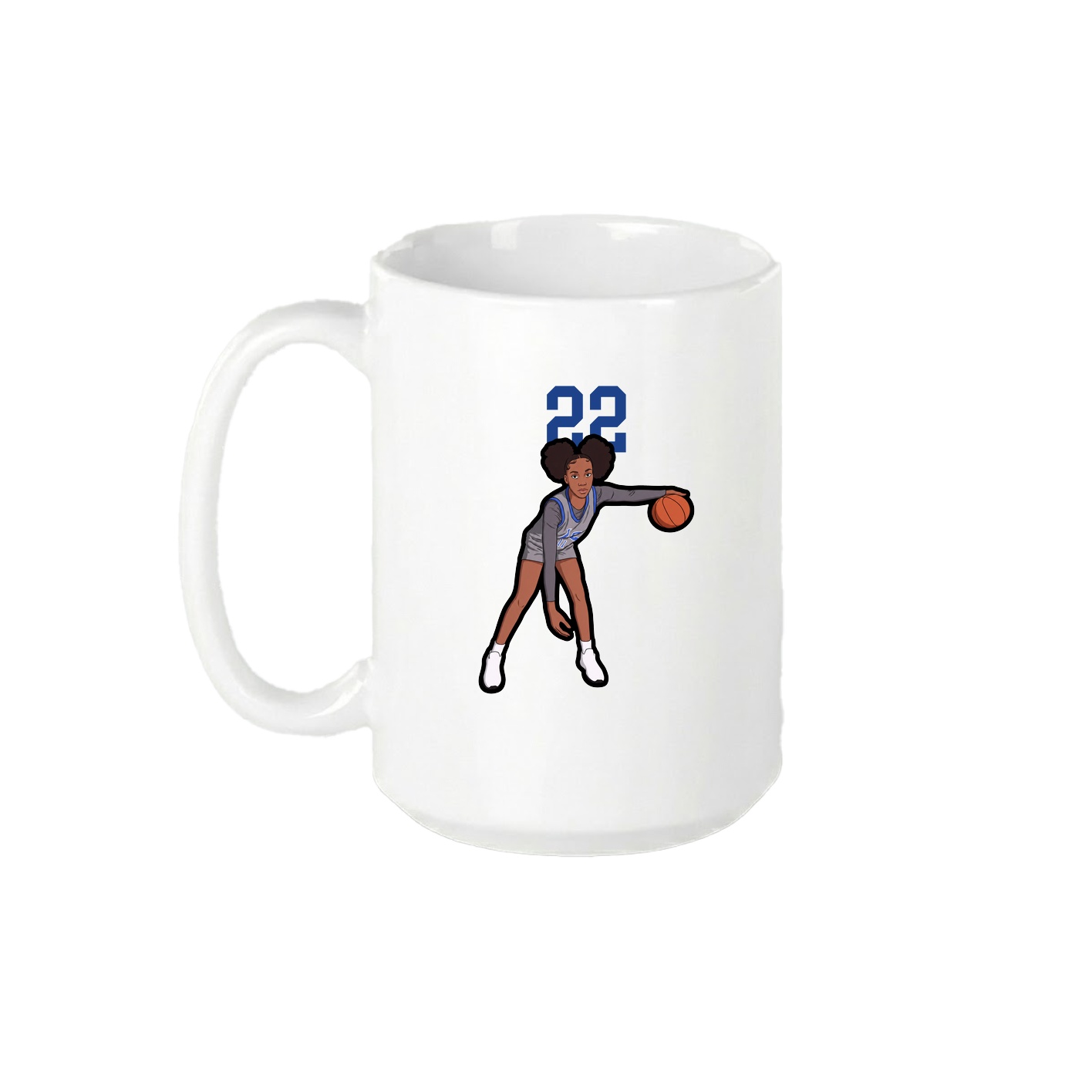 15oz Coffee Mug — Number Top in White