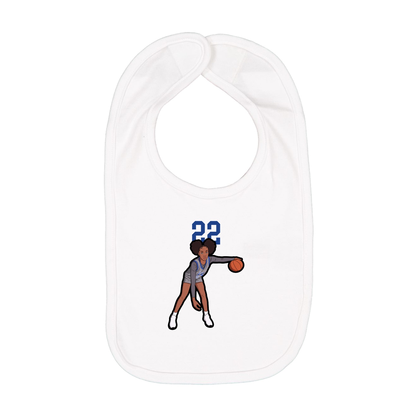 Infant Bib — Number Top in White