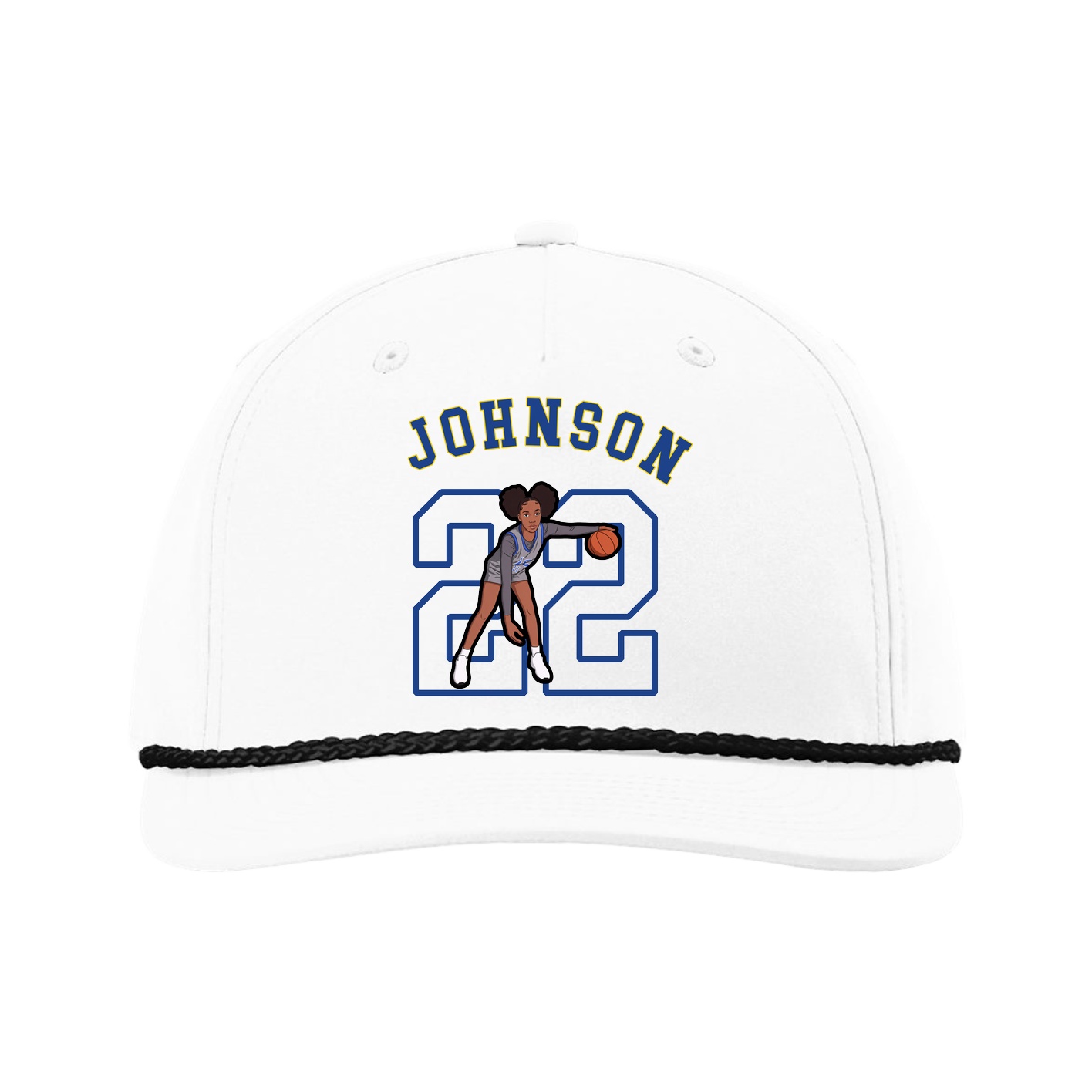 Five-Panel Classic Rope Cap — Shirsey Arch in White