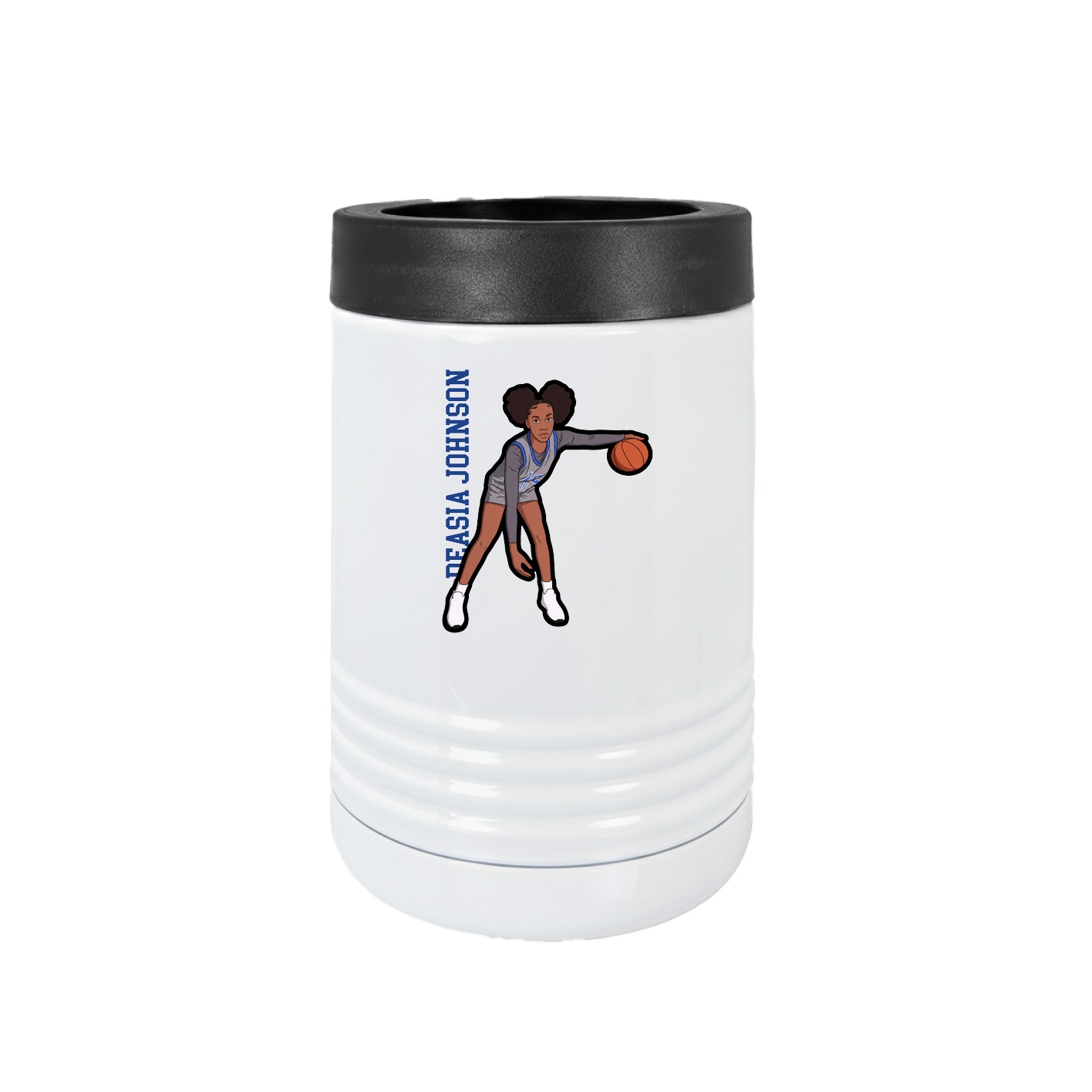 Beverage Holder — Name Vertical in White