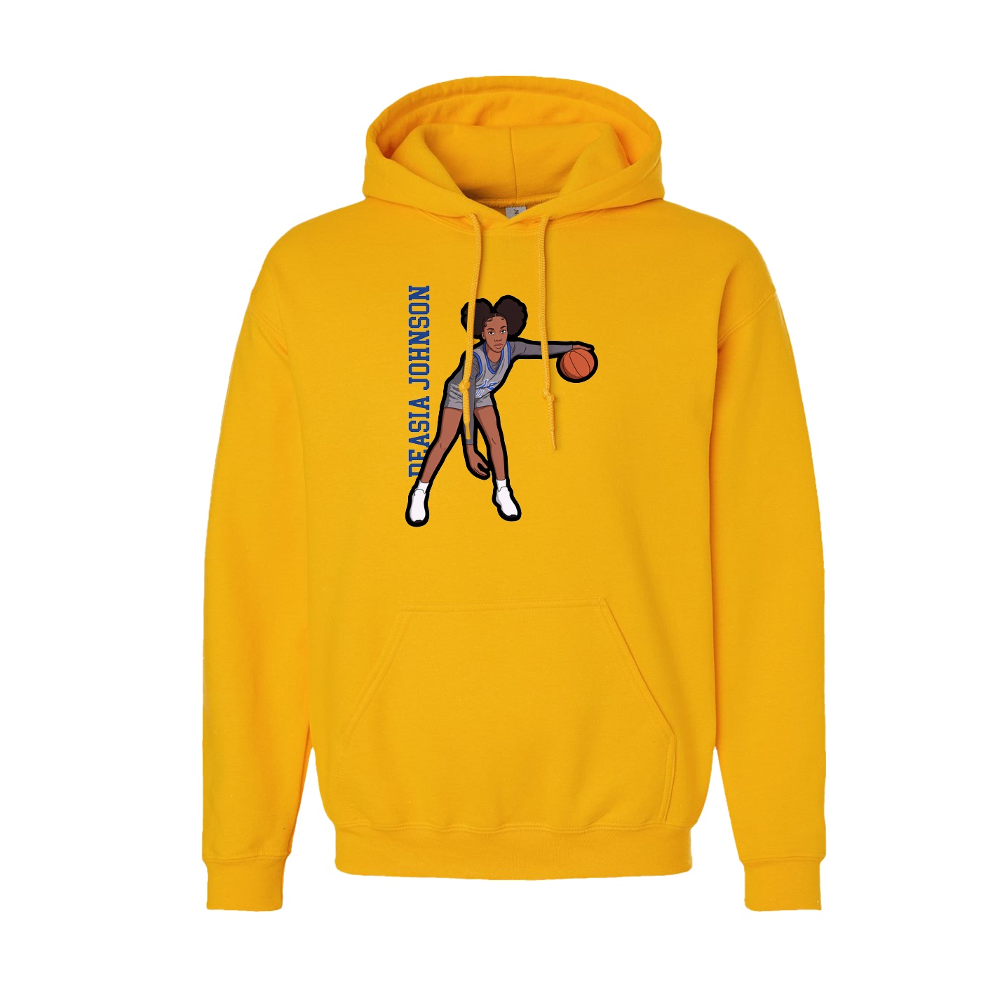 Hoodie — Name Vertical in Gold