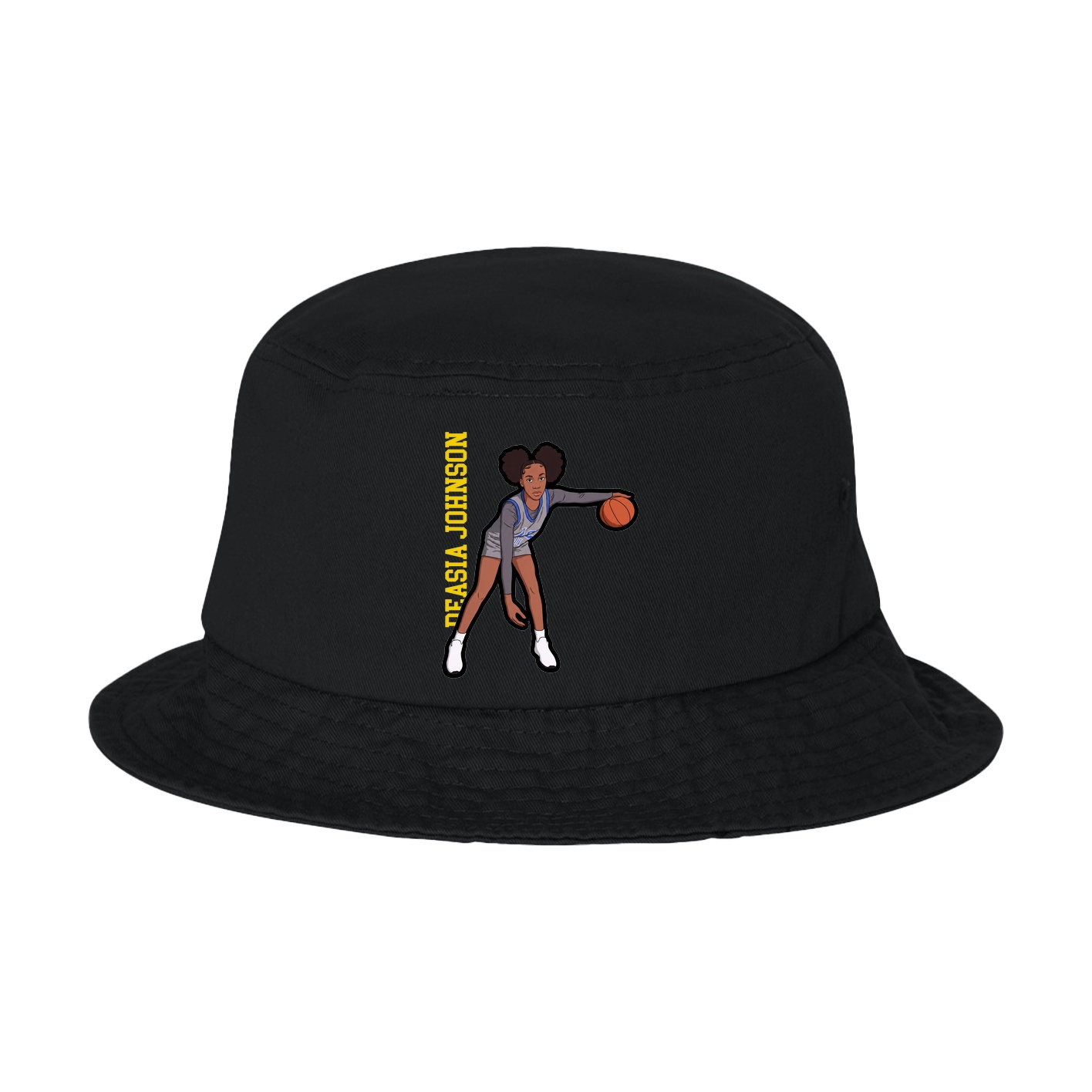 Bucket Cap — Name Vertical in Black