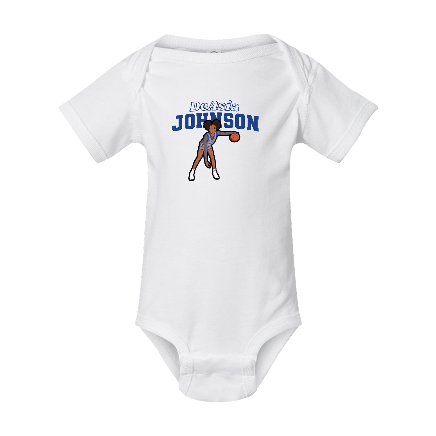 Baby Onesie — Name Arch in White