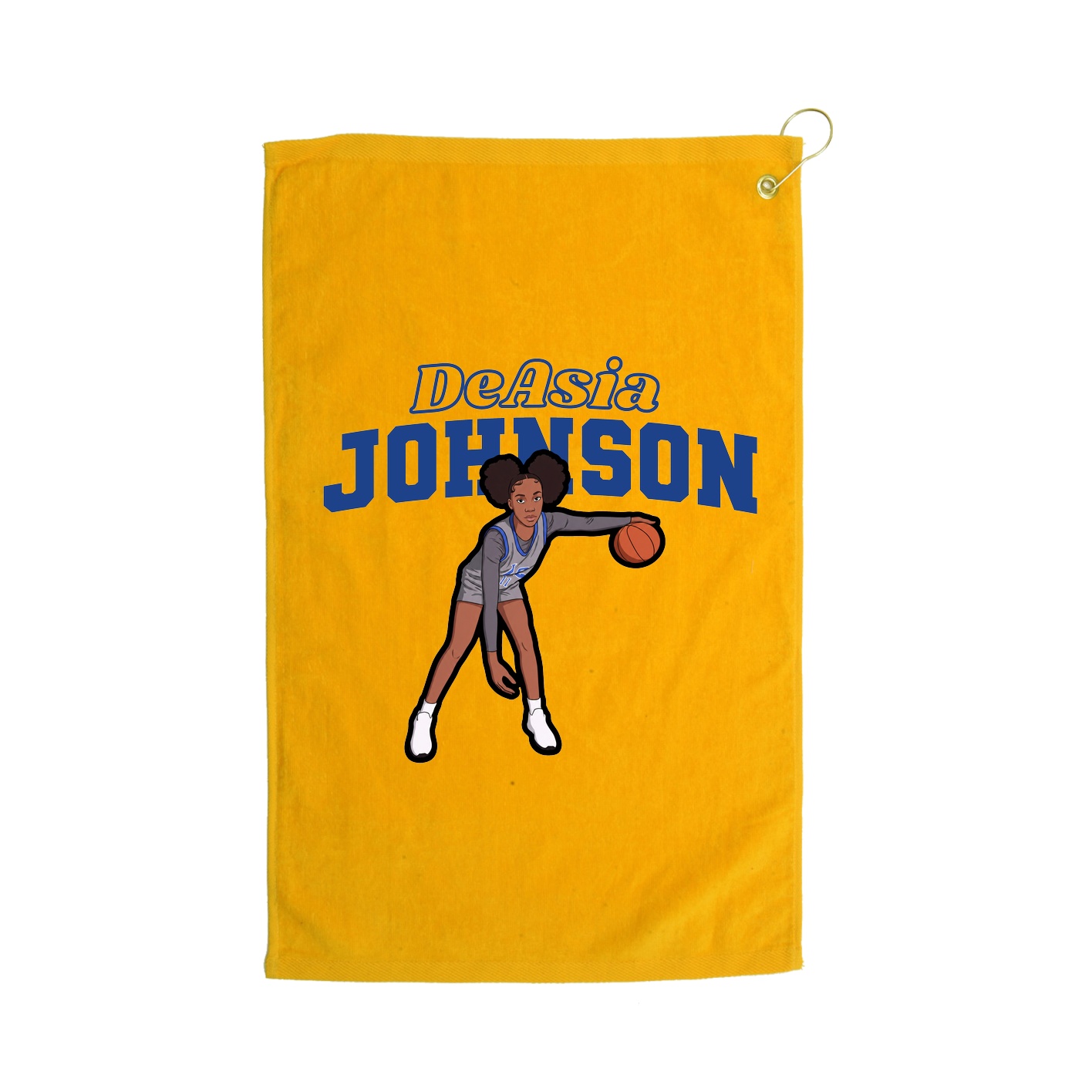 Golf Towel — Name Arch in Gold