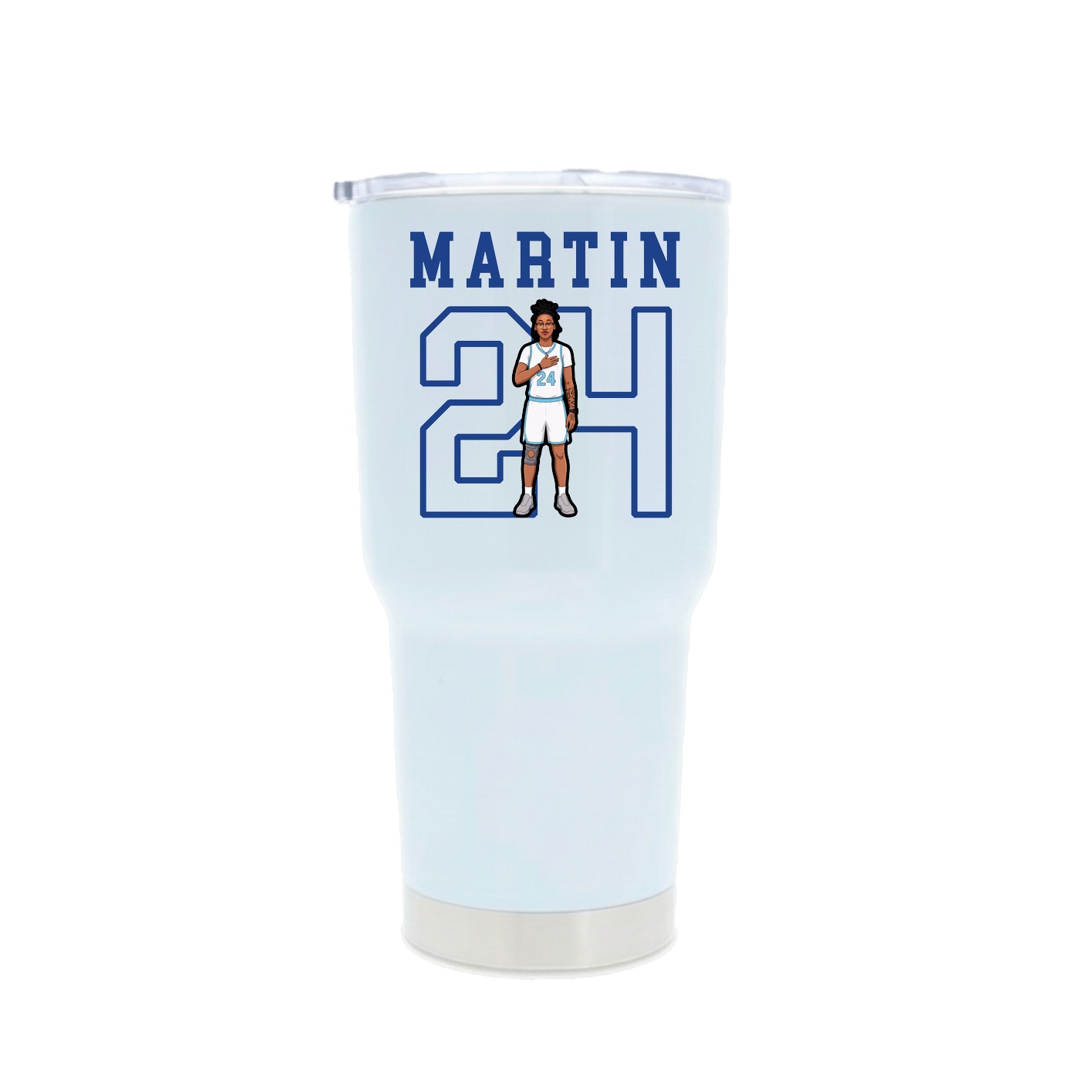 30oz Stainless Steel Tumbler — Shirsey in White