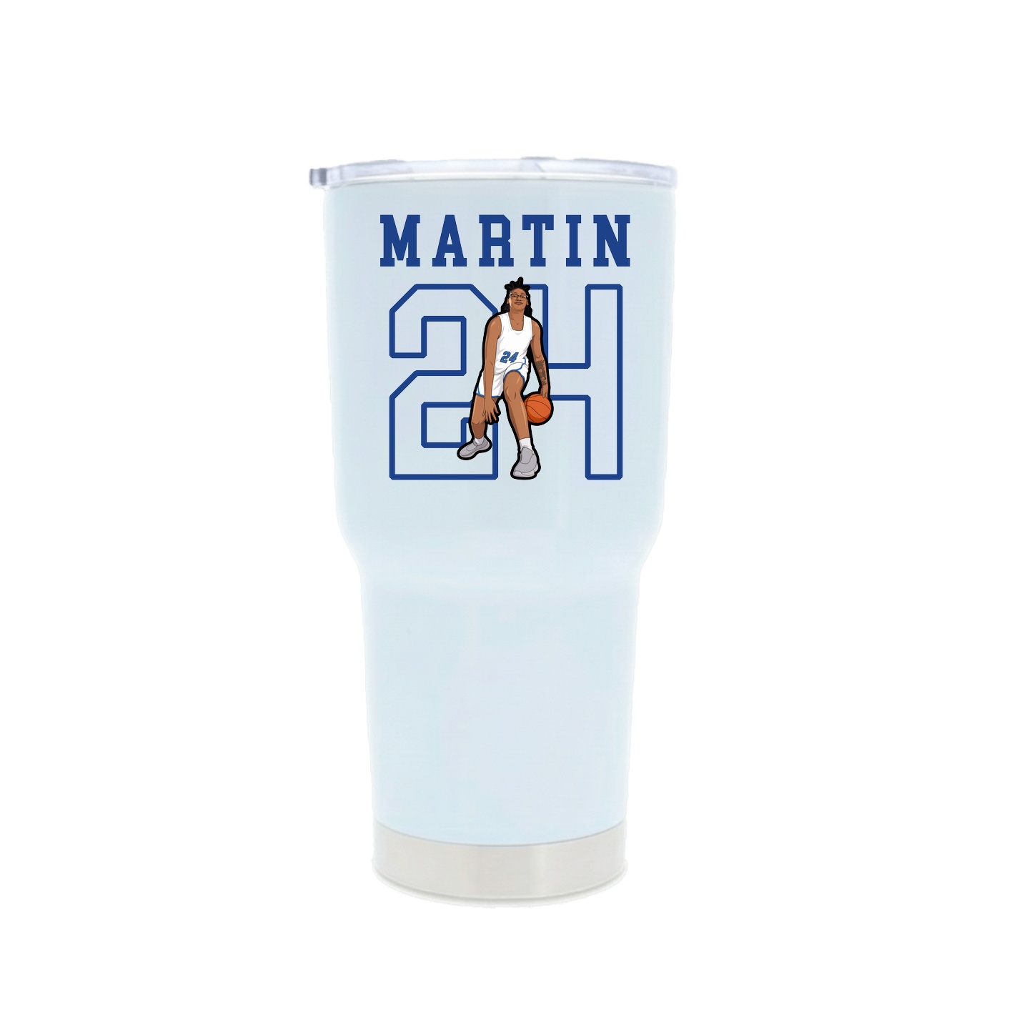 30oz Stainless Steel Tumbler — Shirsey in White
