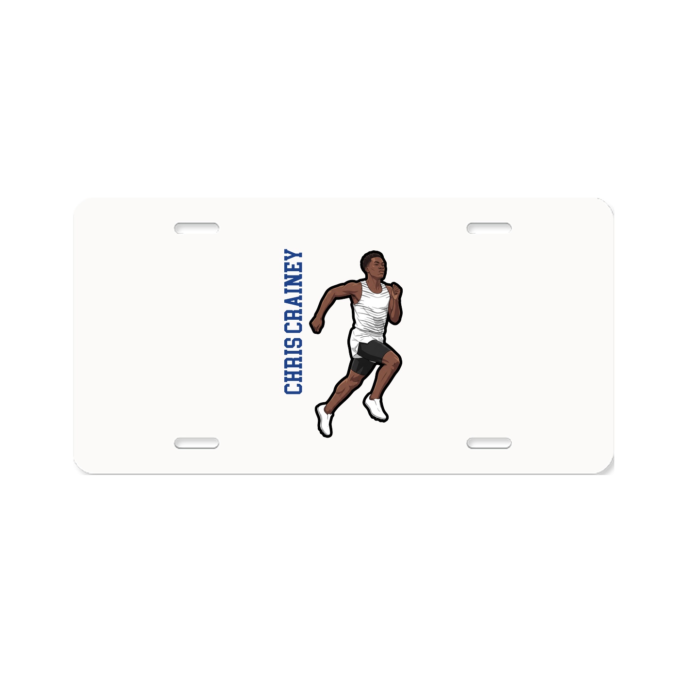 License Plate — Name Vertical in Classic