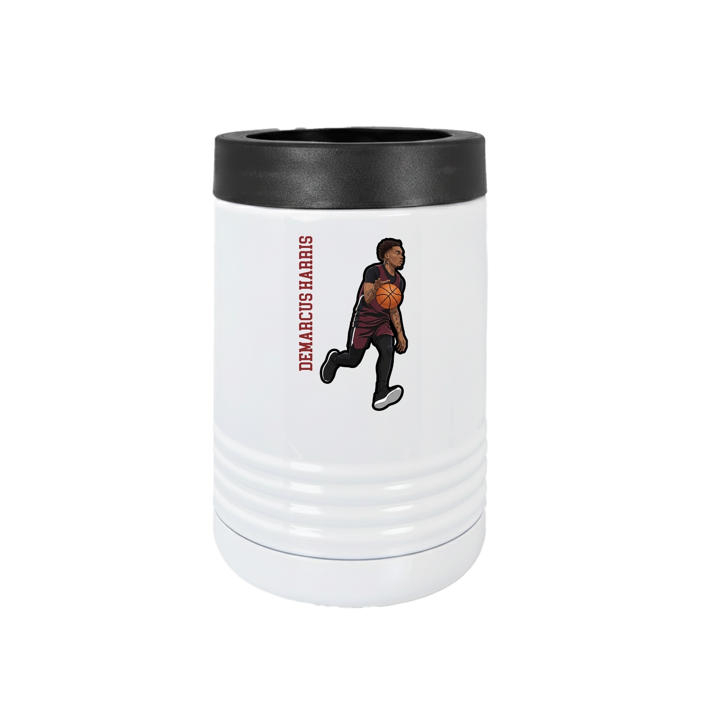 Beverage Holder — Name Vertical in White
