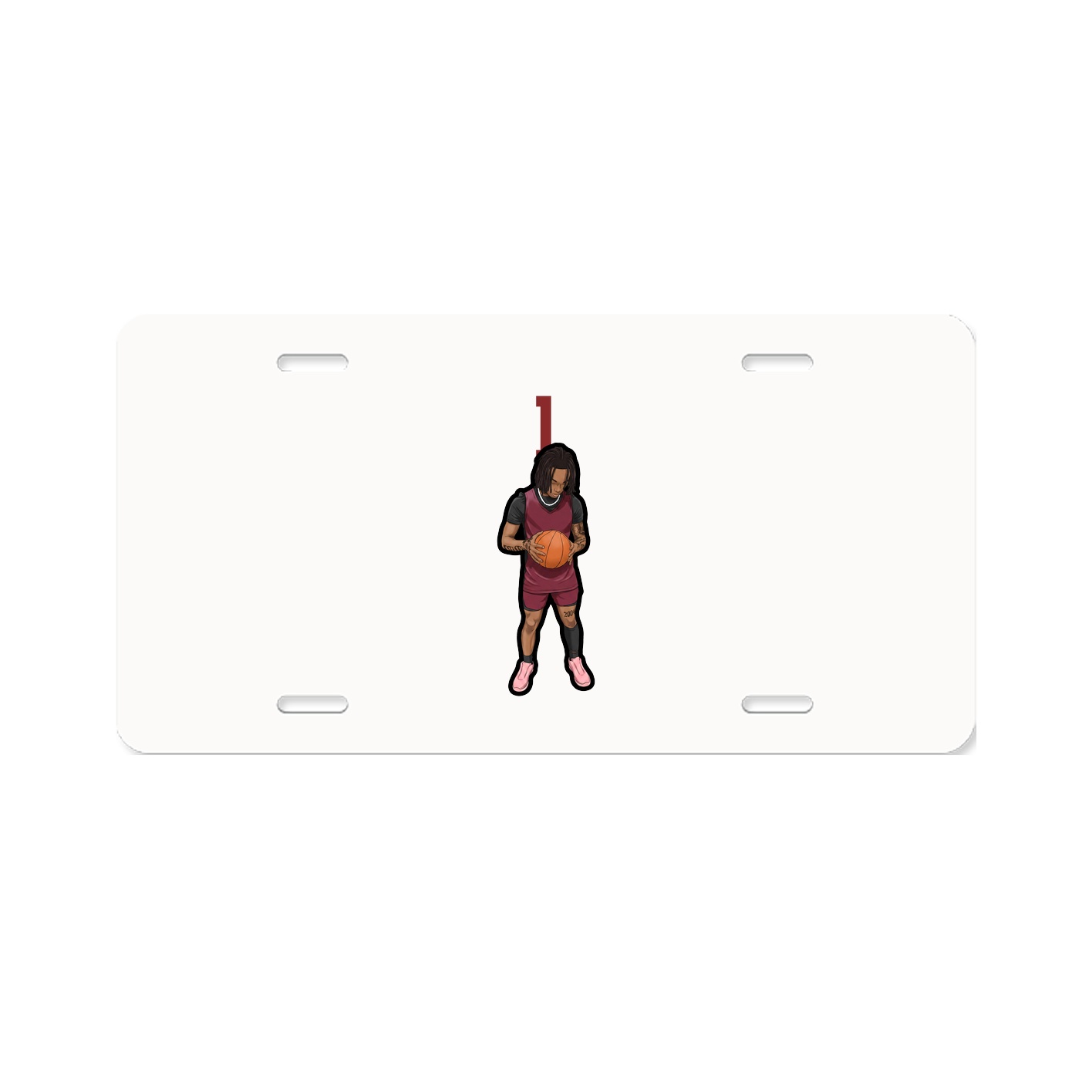 License Plate — Number Top in Classic