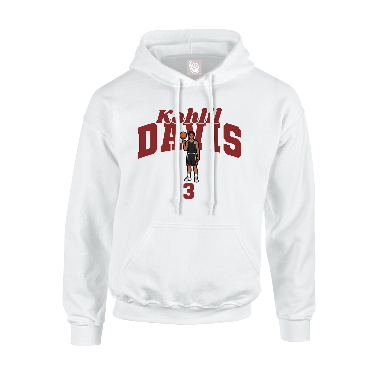 Youth Hoodie — Signature Arch in White