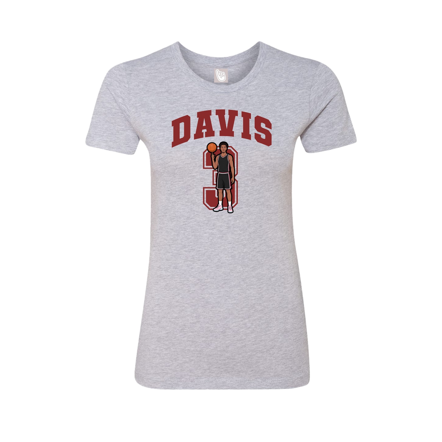 Womens Tee — Number in Grey
