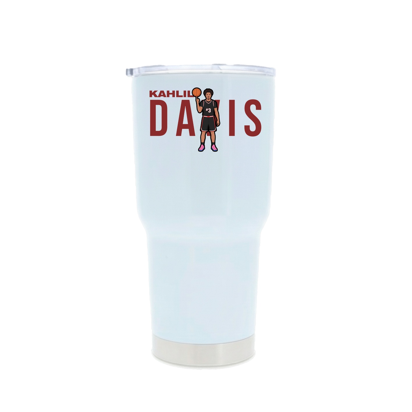 30oz Stainless Steel Tumbler — Player Name in White