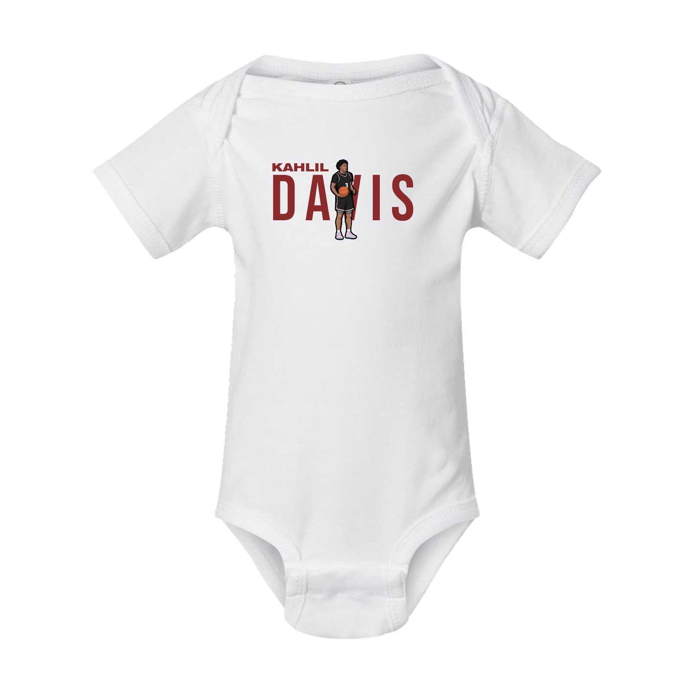 Baby Onesie — Player Name in White