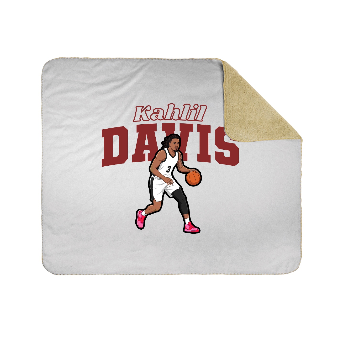 Throw Blanket — Name Arch in White