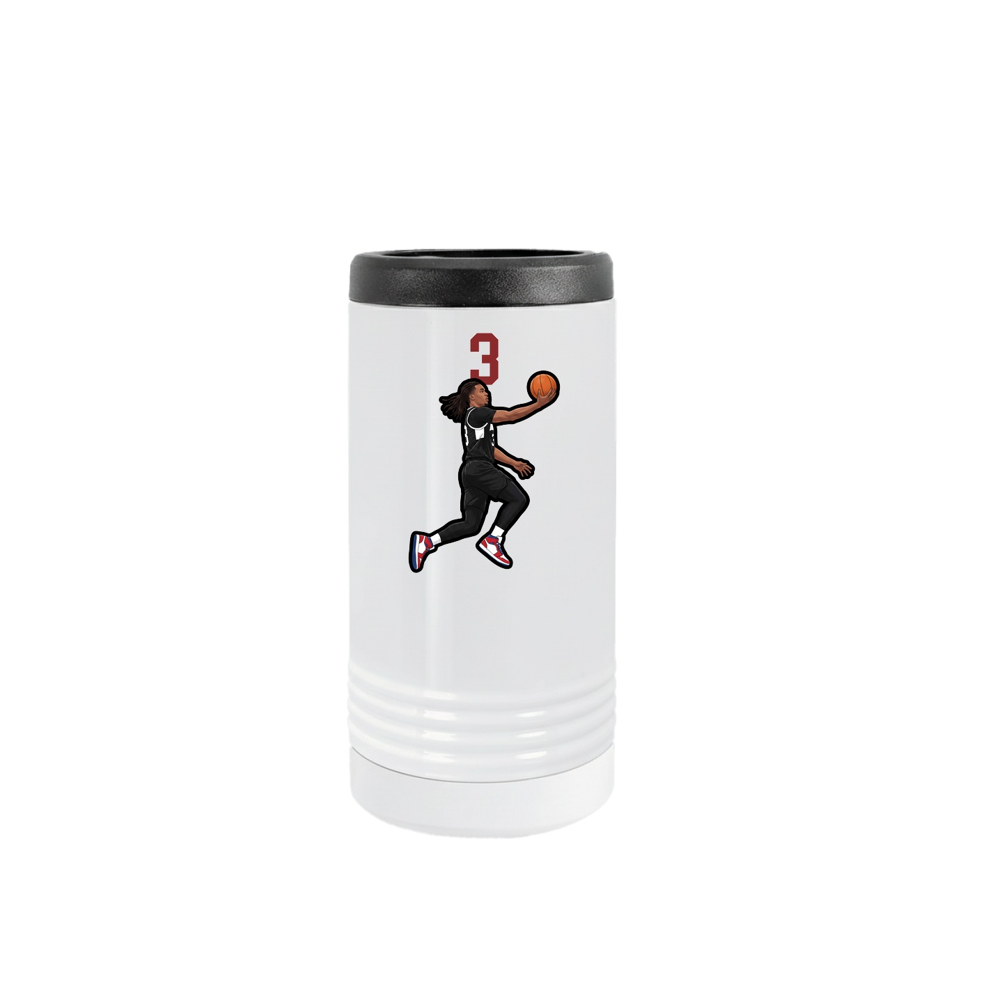 Slim Beverage Holder — Number Top in White