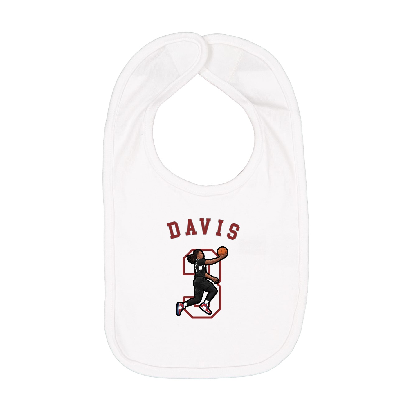 Infant Bib — Shirsey Arch in White