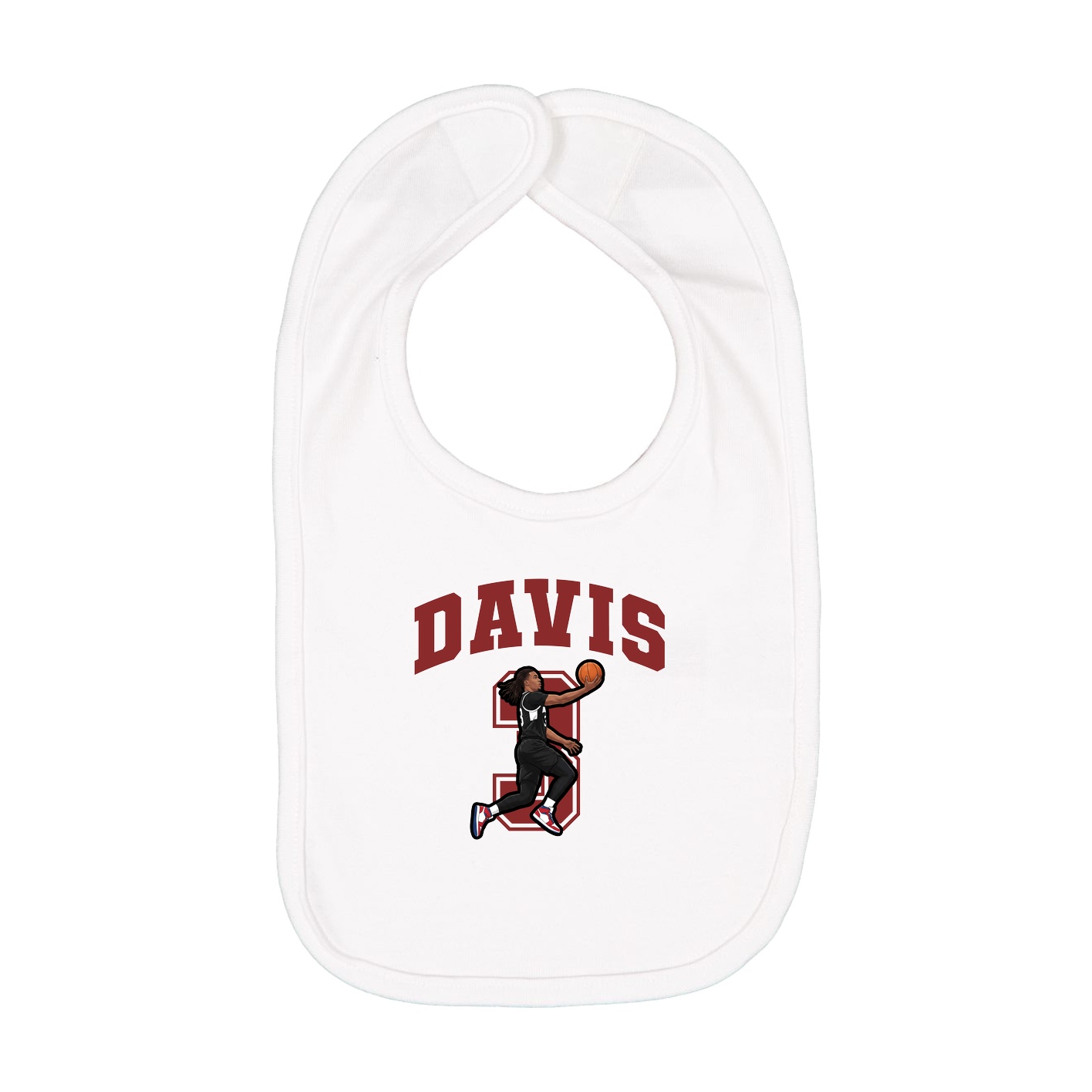 Infant Bib — Number in White