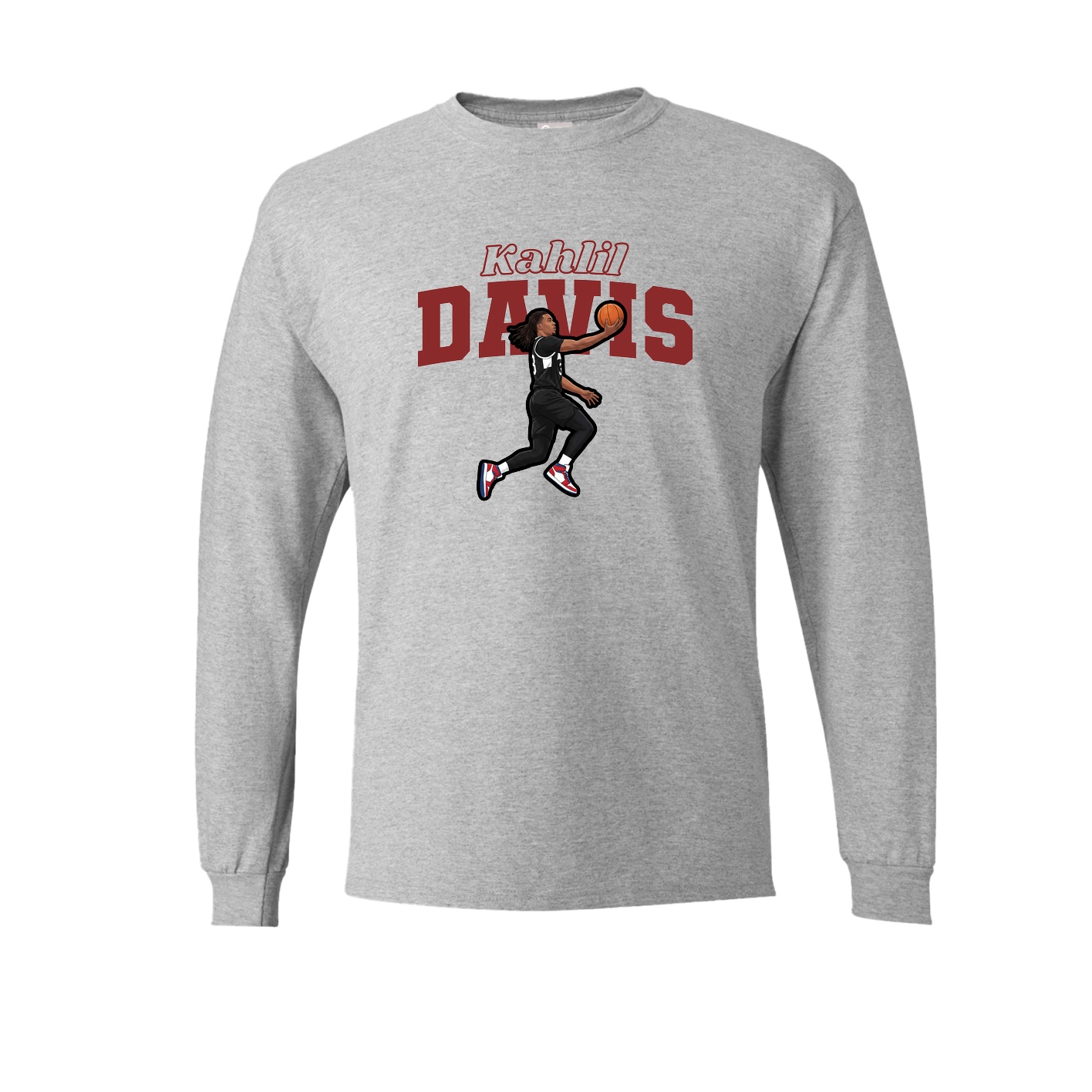 Long Sleeve Tee — Name Arch in Grey