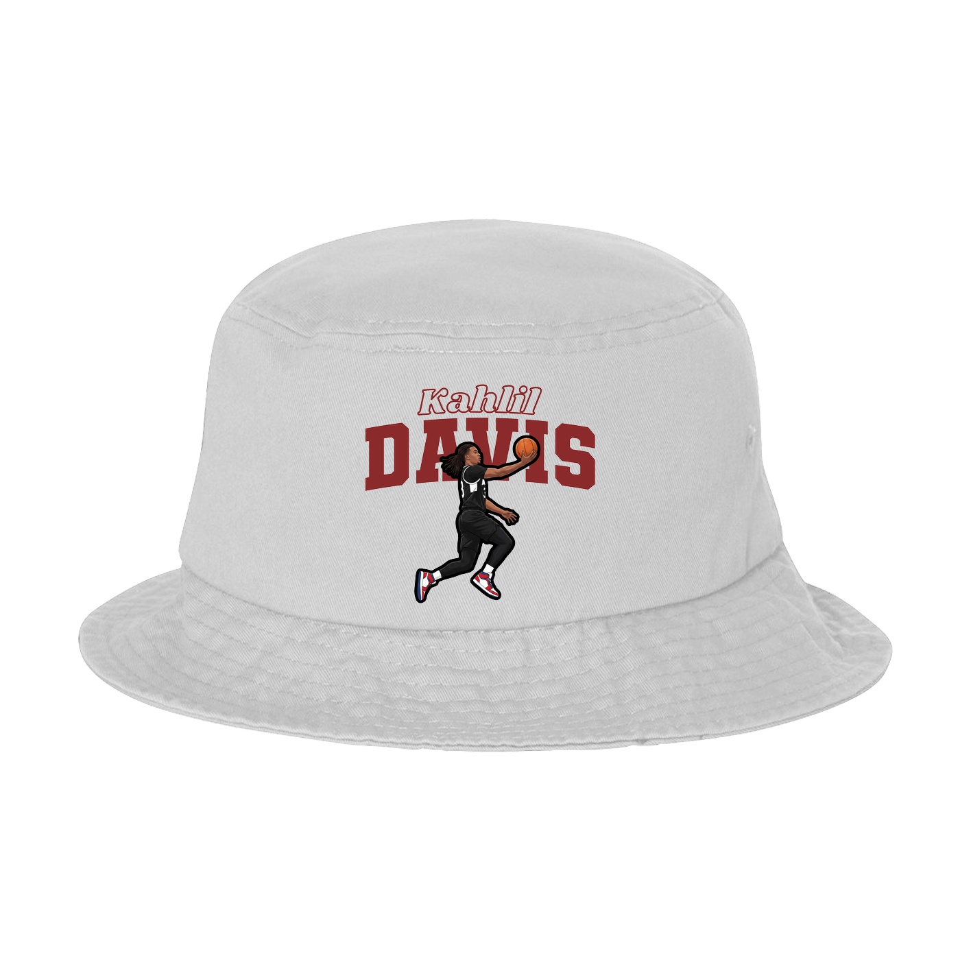 Bucket Cap — Name Arch in White
