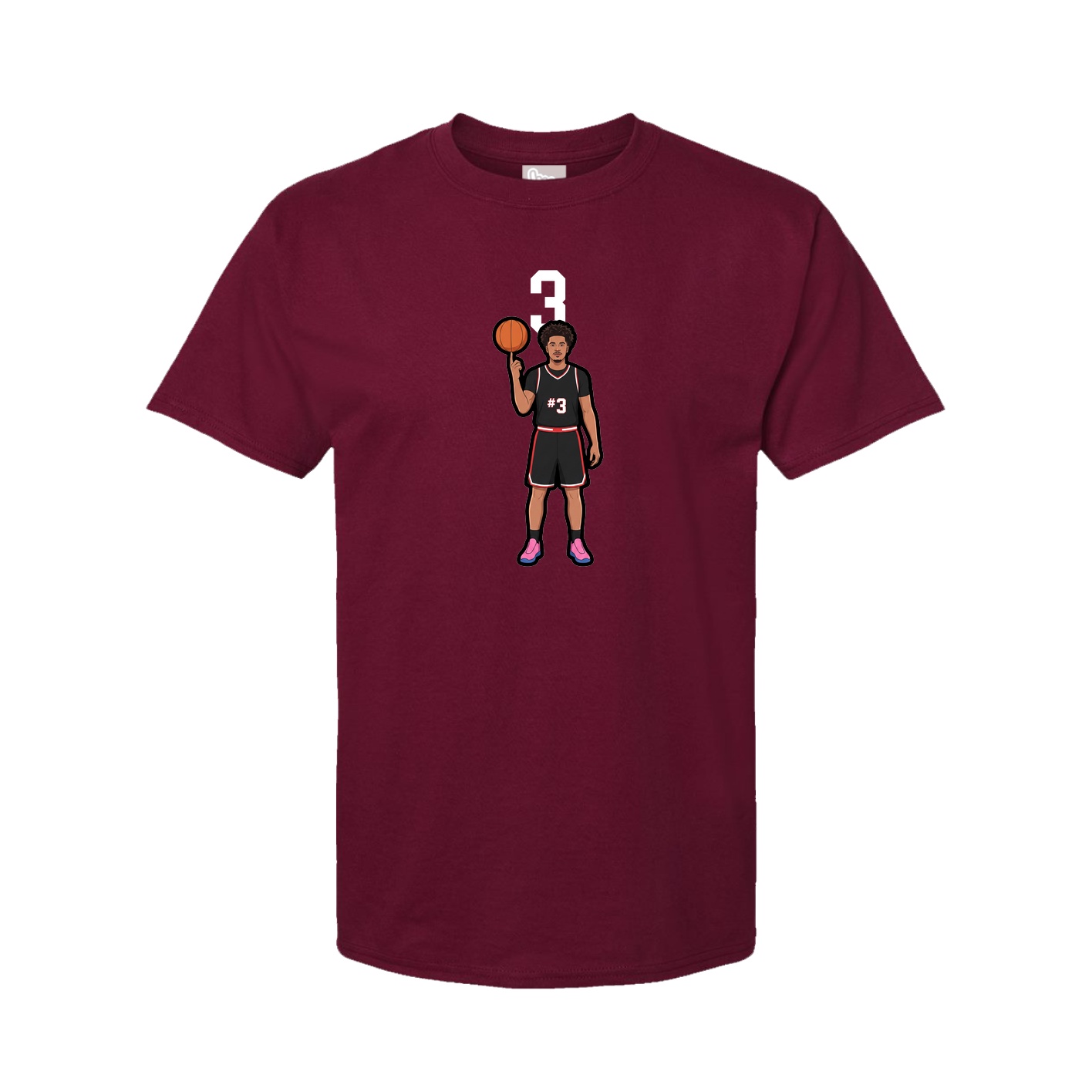 Youth Tee — Number Top in Cardinal