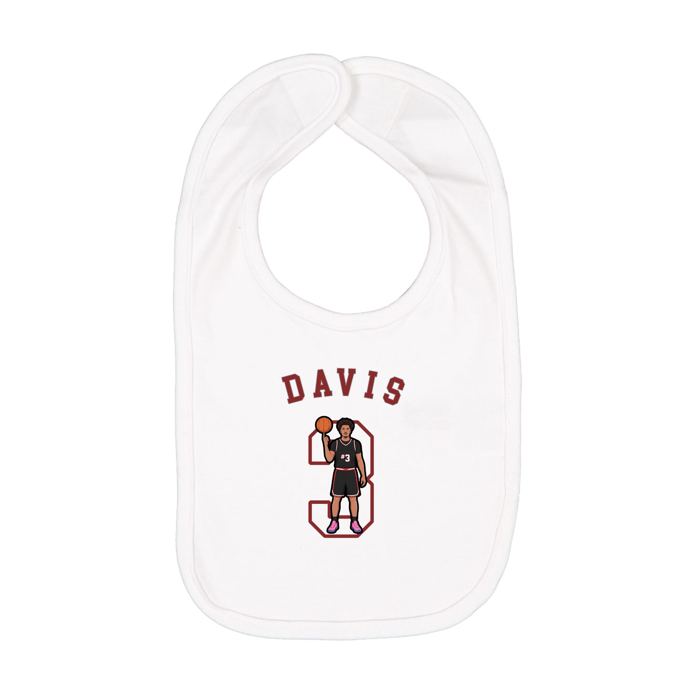 Infant Bib — Shirsey Arch in White