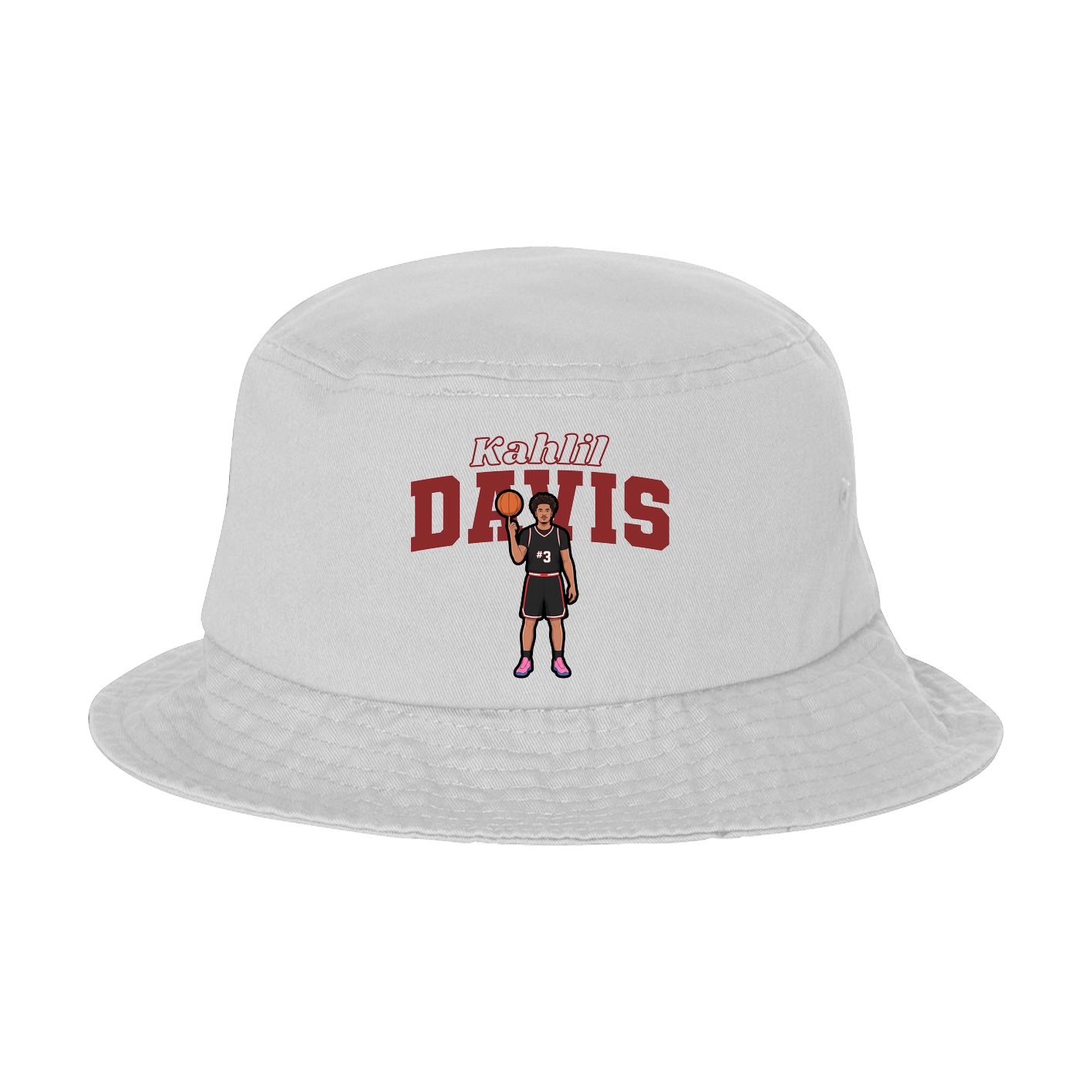 Bucket Cap — Name Arch in White