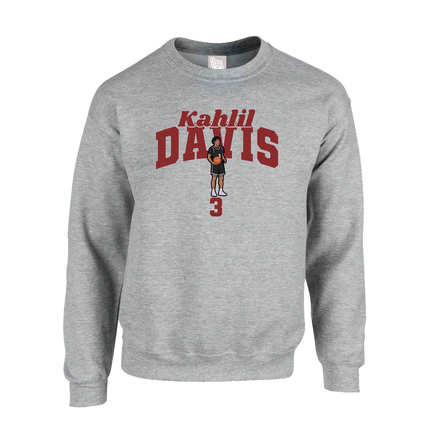 Fleece Crew — Signature Arch in Grey