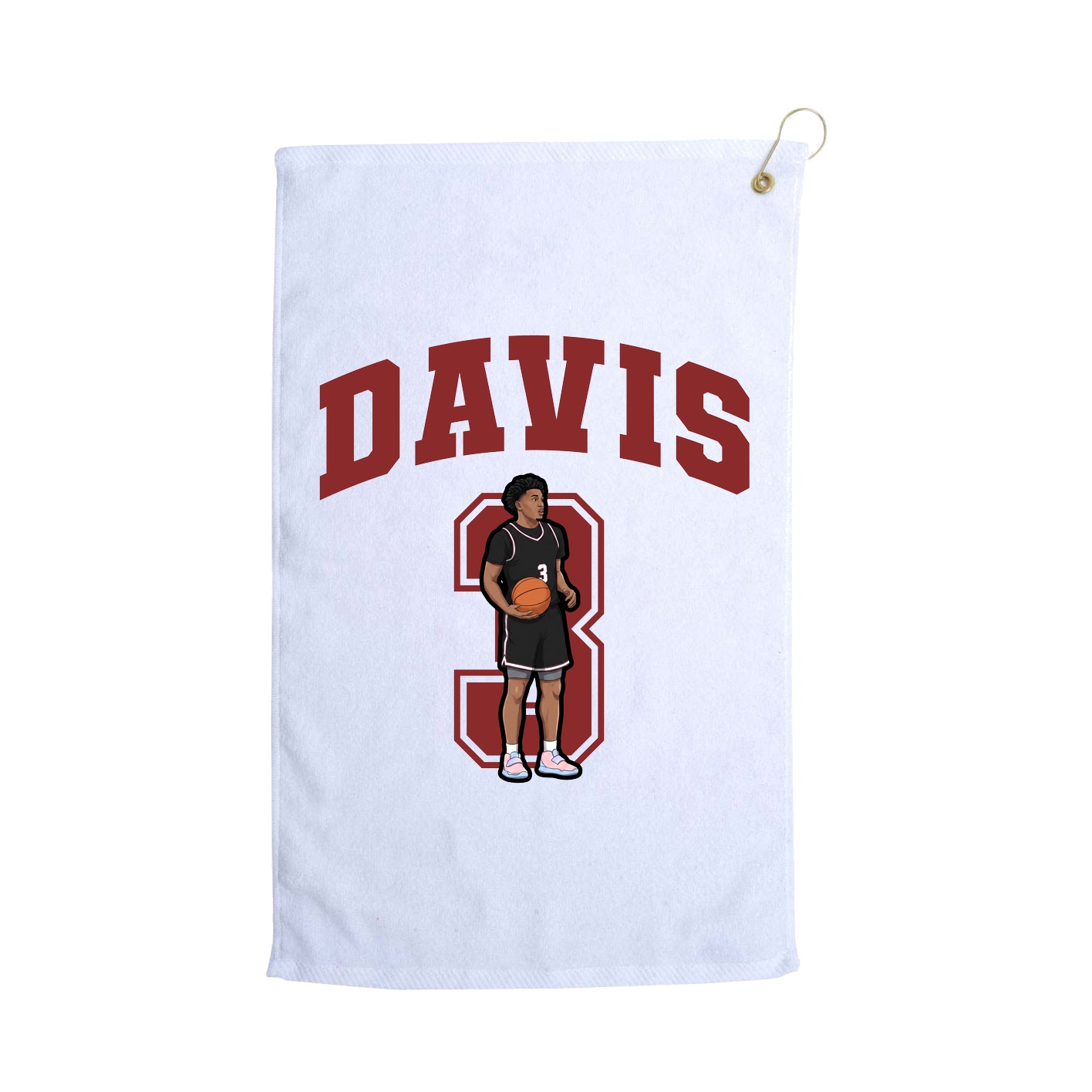 Golf Towel — Number in White