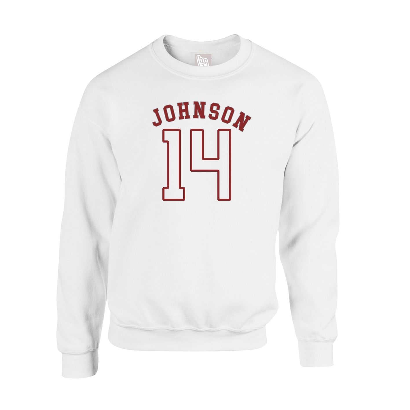 Fleece Crew — Shirsey Arch in White