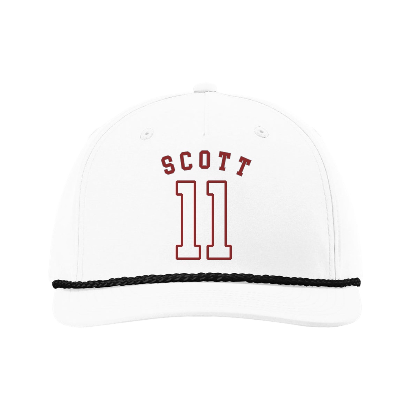 Five-Panel Classic Rope Cap — Shirsey Arch in White