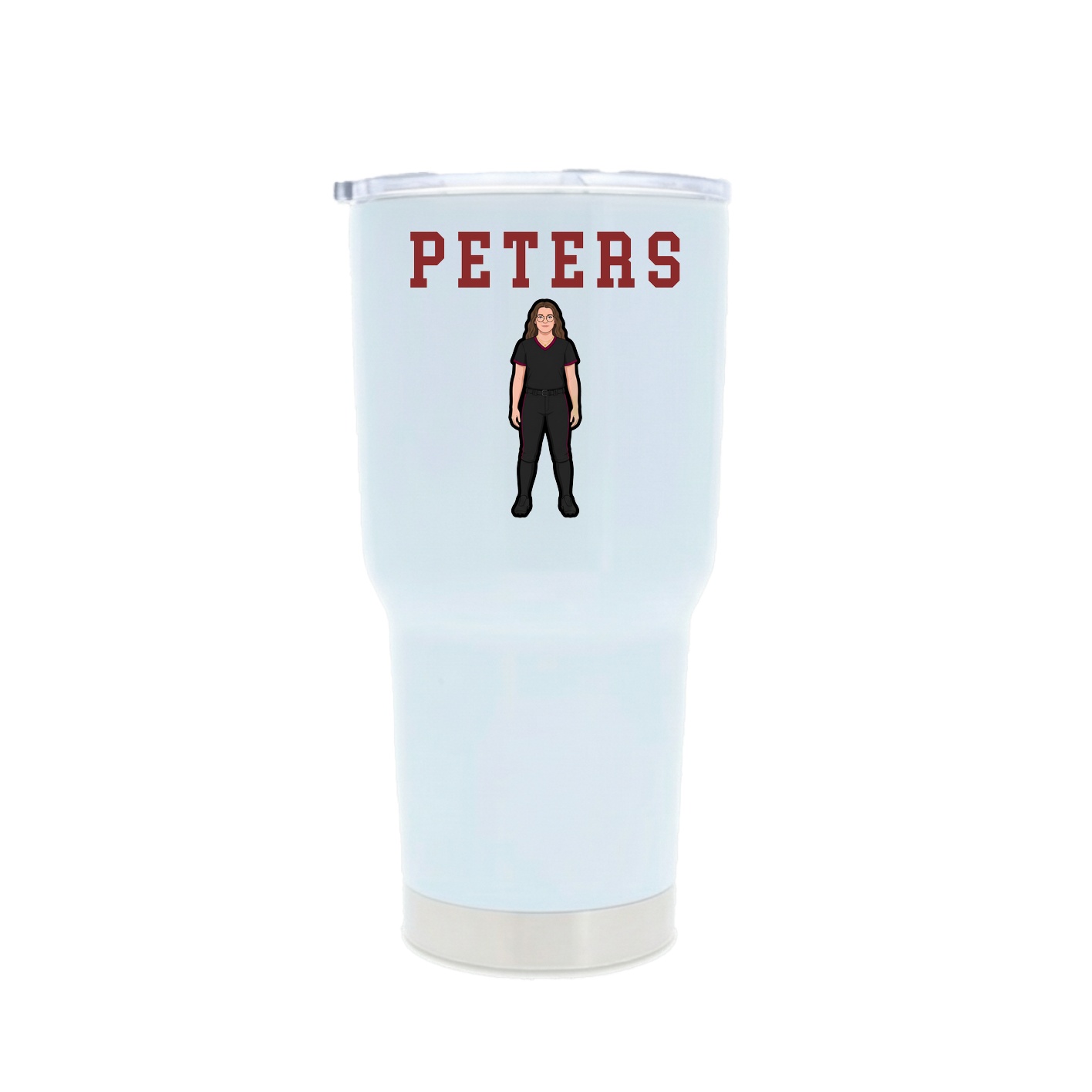 30oz Stainless Steel Tumbler — Shirsey in White